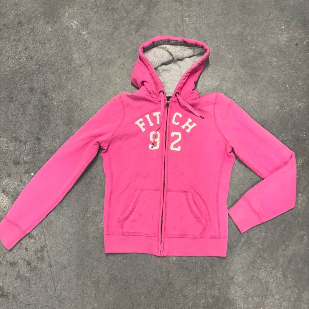 Y2K Abercrombie & Fitch Pink ZipUp Hoodie